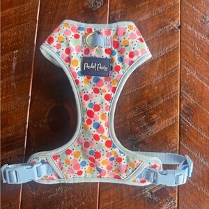 Light Blue Polka Dot Dog Harness